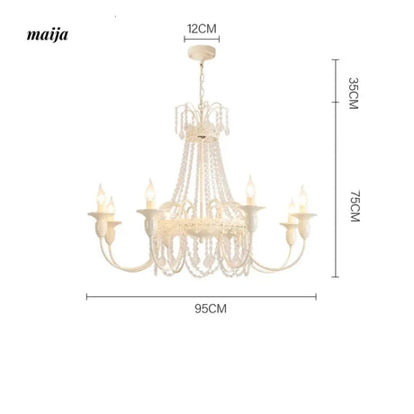 NANCY French Cream Style Crystal Chandelier from NANCY