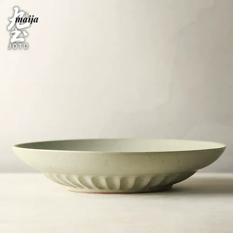 JOTO Japanese Round Plate Creative Retro Tableware from JOTO