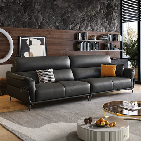 DIPU Frank Cream Leather Design Sofa from DIPU