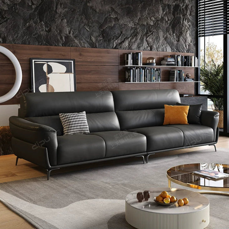 DIPU Frank Cream Leather Design Sofa from DIPU