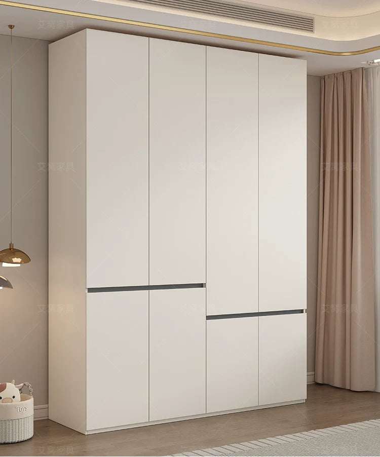 AIWO Delphine French Cream Wardrobe with Elegant Glass Storage from AIWO