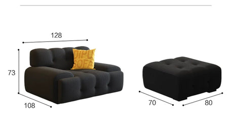 DIPU Leona Warm Cream Sponge Sofa from DIPU