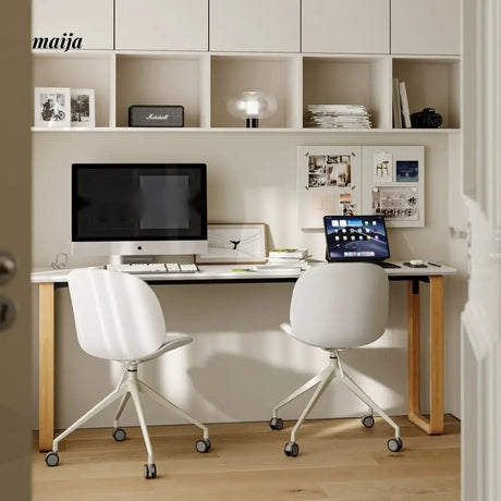 PUMPKIN BOX Nordic Solid Wood Double Desk from PUMPKIN BOX