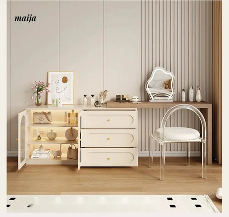 MEIHOUSE French Cream Dressing Table Modern Desk Chest Bedroom from MEIHOUSE