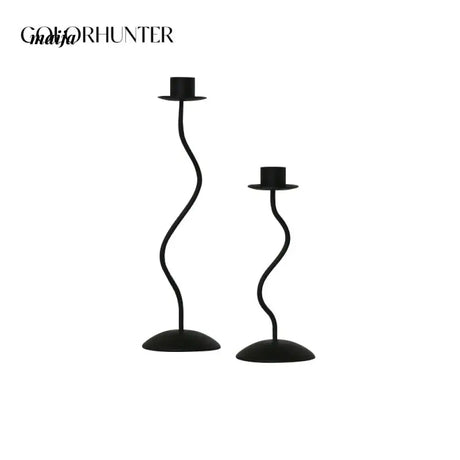 COLOURHUNTER Black Metal Retro Jewelry French Retro Style Candle Holder from maija