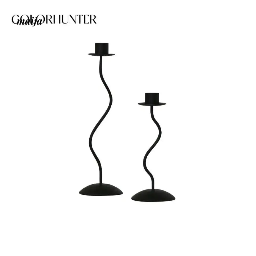 COLOURHUNTER Black Metal Retro Jewelry French Retro Style Candle Holder from maija