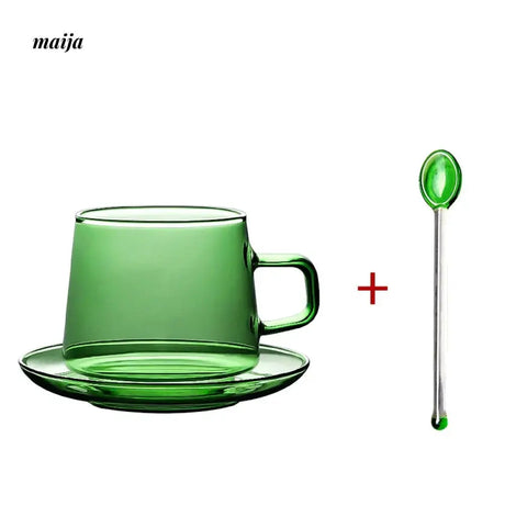 JOTO Borosilicate Handle Milk Coffee Cup with Disc from JOTO