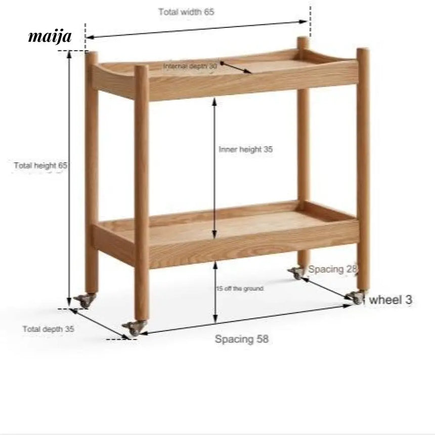 GENJI Tanya Side Table with Wheels from GENJI