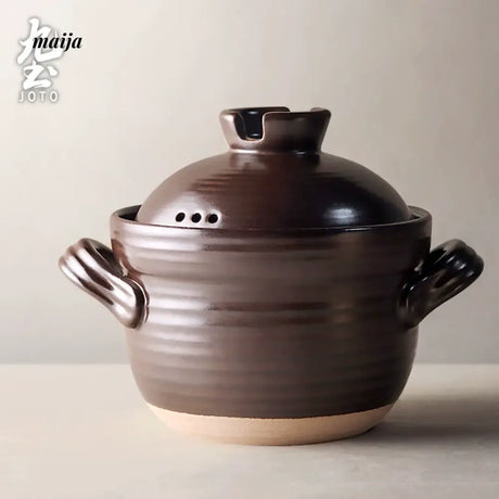 JOTO Double Lid Sand Pot High Temperature Ceramic Cooker from JOTO