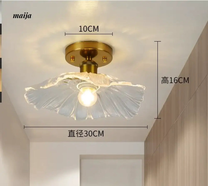 GVG Lotus Leaf Crystal Ceiling Light from GVG