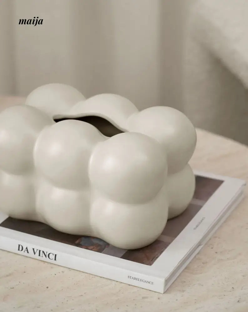 Marshmallow Ceramic Tissue Box from maija