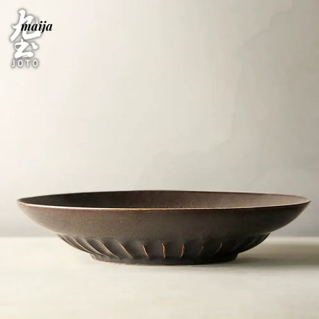 JOTO Japanese Round Plate Creative Retro Tableware from JOTO
