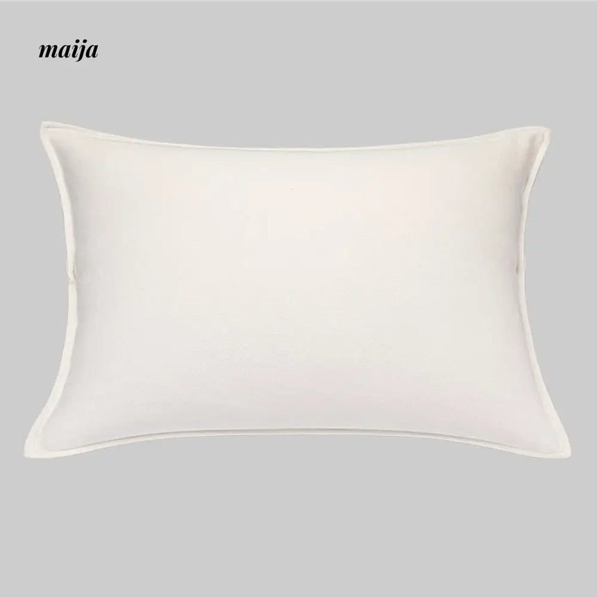 MISTYWOOD White Cotton Pillowcase with Green Accents from MISTYWOOD