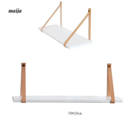 Nordic Style Solid Wood Shelf Wall-Mounted Bookshelf from WULIHOME