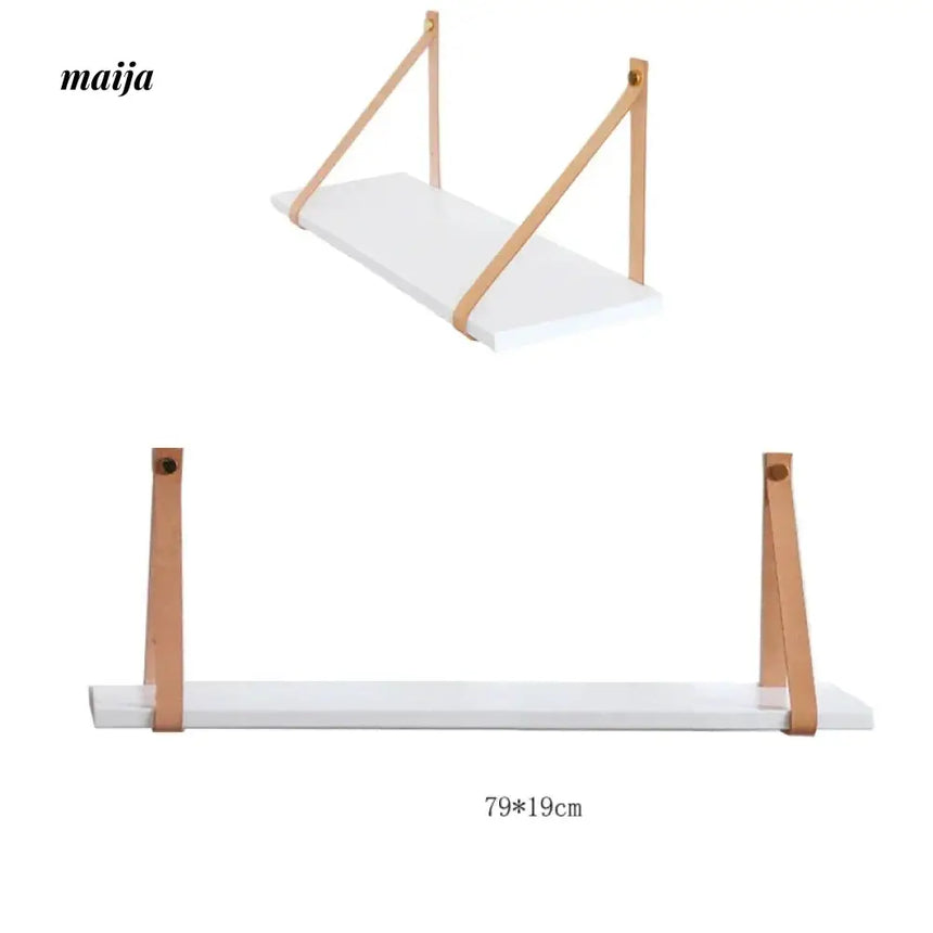 Nordic Style Solid Wood Shelf Wall-Mounted Bookshelf from WULIHOME