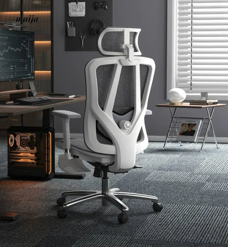 Black and White P7 Ergonomic Office Chair from Hbada