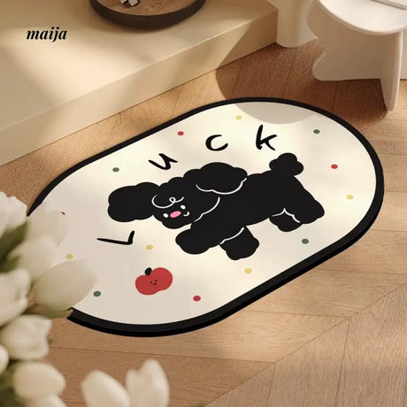 Oval Puppy Bath Mat from maija