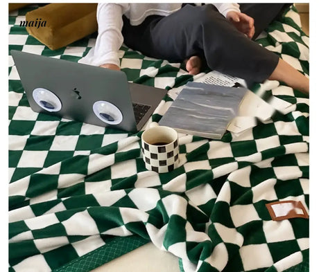 MAN YUE HOME INS Milk Plush Air Conditioning Blanket for Sofas from JOINFIT
