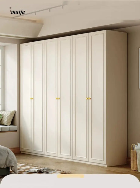 MEIHOUSE French Cream European Pine Wardrobe Bedroom Storage Cabinet from MEIHOUSE