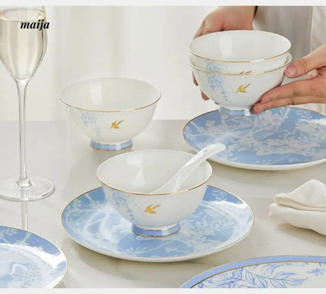 MOSE Ink-Color Luxury Porcelain Plate from MOSE