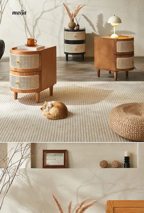 RATTAN CRAFTSMAN Bedside Rattan Cabinet from RATTAN CRAFTSMAN