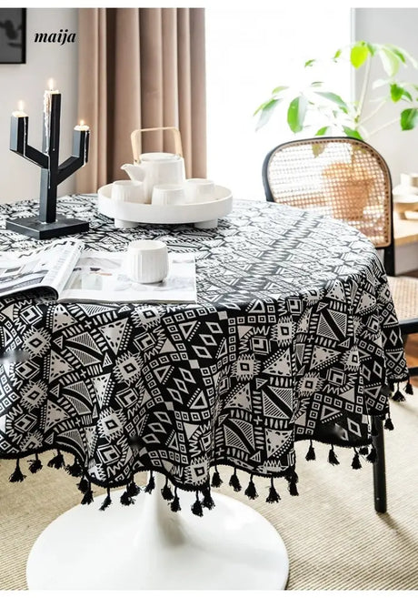 MAN YUE HOME Retro Tablecloth for American and Japanese Inspired Spaces from MAN YUE HOME