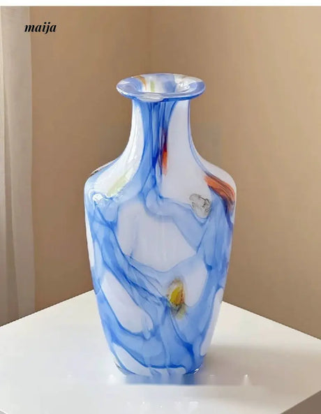 GUIFOU Blue Texture Glass Vase from GUIFOU