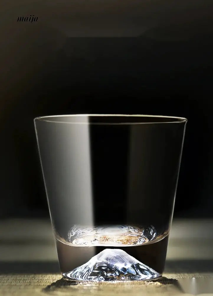 JOTO Fuji Mountain Glass Cup Handmade Snow Mountain Whiskey Cup from JOTO