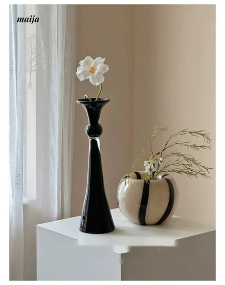 GUIFOU Black High Foot Vase from GUIFOU