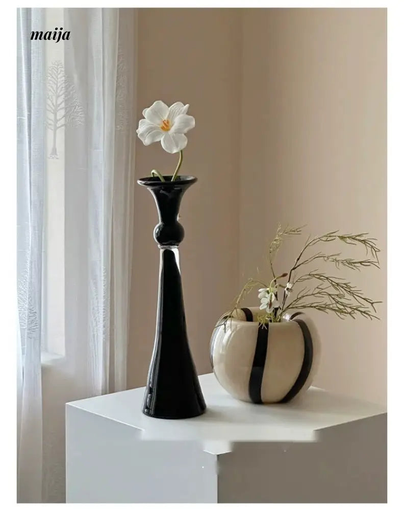 GUIFOU Black High Foot Vase from GUIFOU