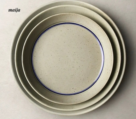 JOTO Japanese Blue and White Ceramic Soup Bowl Set from JOTO