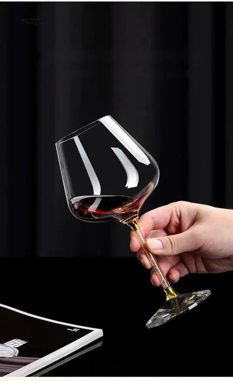Crystal Wine Glass Set with High-end Leather Box from maija