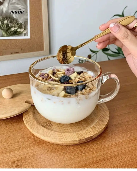 BANKE Glass Yogurt Breakfast Cup with Lid from BANKE
