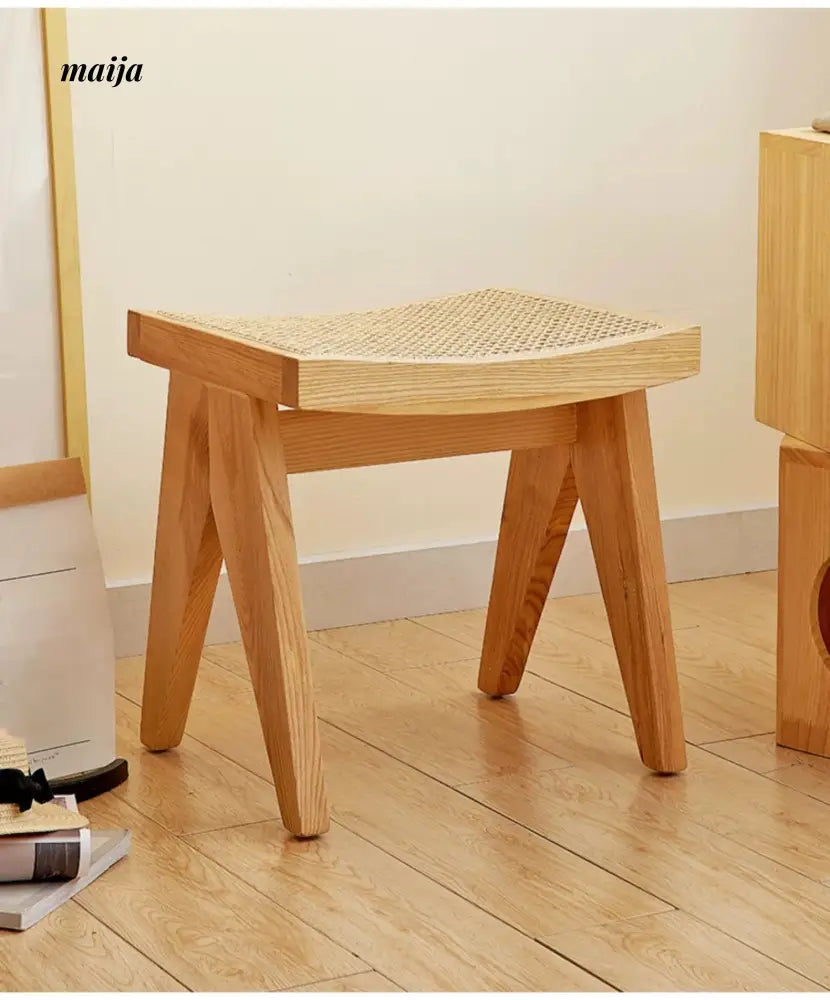 19 DREAM SPACE Japanese Entryway Shoe Stool from 19 DREAM SPACE