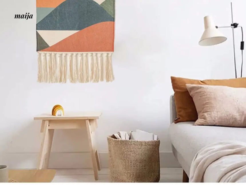 MAN YUE HOME Woven Tapestry for Bedroom Canvas Cotton Linen from MAN YUE HOME