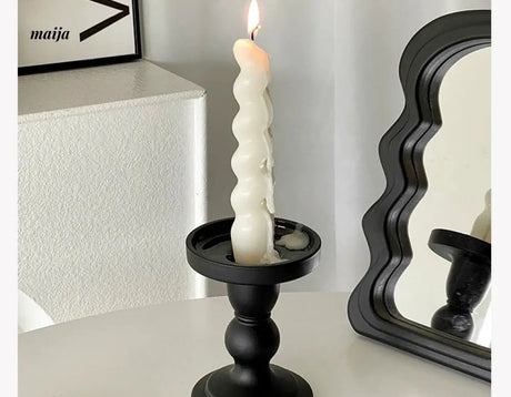 BANKE Retro Black Glossy Candle Decorations from BANKE