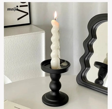 BANKE Retro Black Glossy Candle Decorations from BANKE