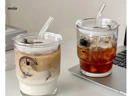 BANKE Summer Portable Glass Latte Coffee Cup from BANKE