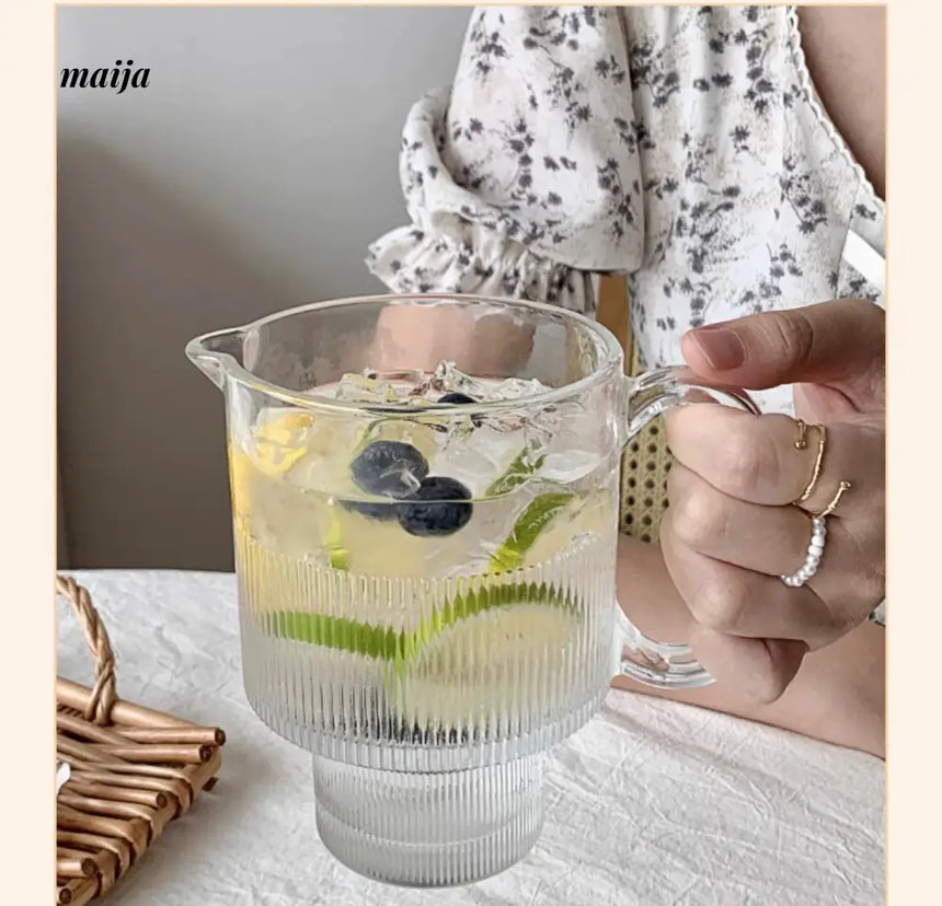 BANKE Large Capacity Fruit Tea Transparent Glass Cup from BANKE