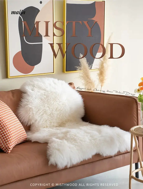 MISTYWOOD Modern White Plush Seat Pillow from MISTYWOOD