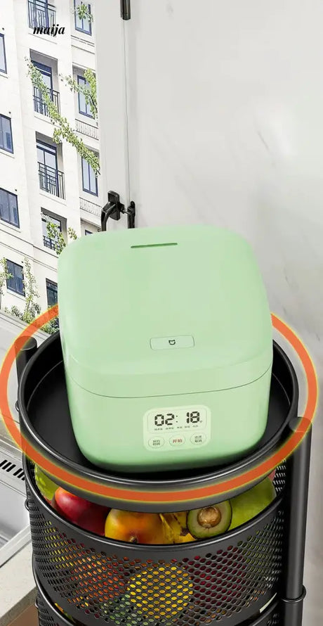 Kitchen Rotating Multifunctional Storage Trolley from maija