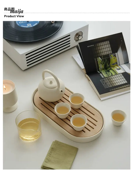 WENSHUO Cream Japanese Ceramic Cup Set from WENSHUO