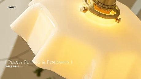 LYNN Cream Brass Retro Ceiling Lamp from Lynn's Lamp