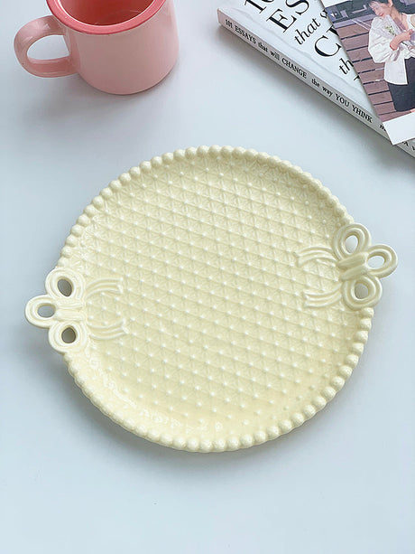 YASUKI Felix Organic Ceramic Beaded Plate from YASUKI