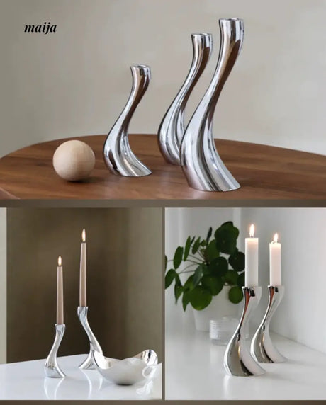 COLOURHUNTER Modern Metal Candle Holder from maija