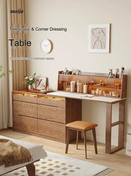 Dante Solid Wood Extendable Dressing Table from AI