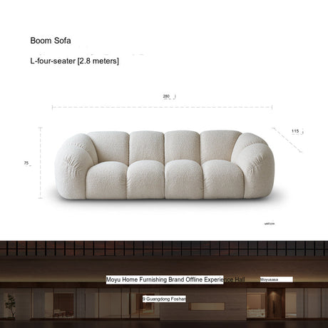 MOYU Isadora Chic Retro Cream Fabric Sofa from MOYU