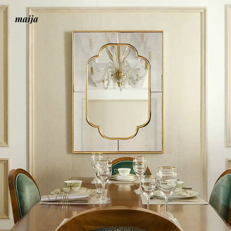 DONGGUAN Retro Golden Trim Rectangular Mirror from DONGGUAN