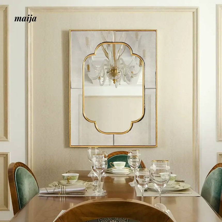 DONGGUAN Retro Golden Trim Rectangular Mirror from DONGGUAN