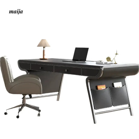 Brentwood Saddle Leather Office Desk from MODENG
